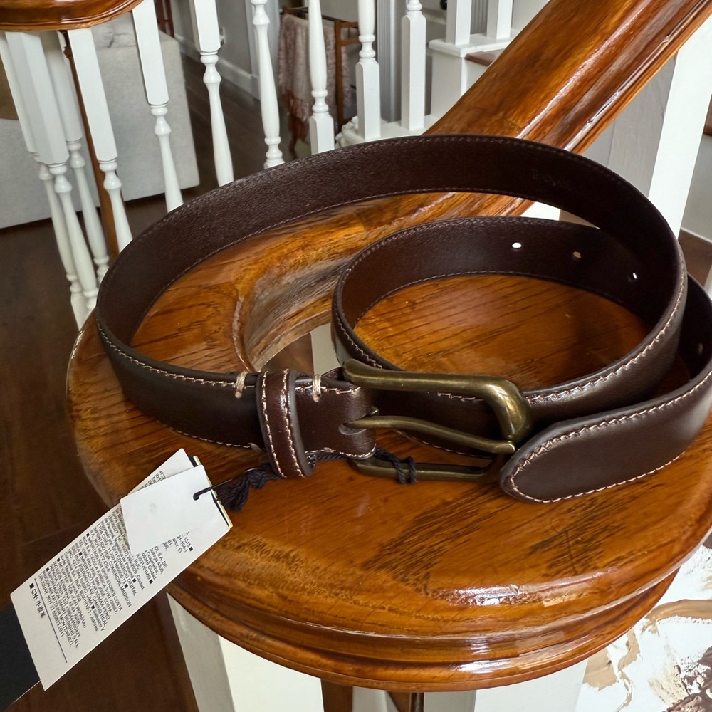 Men's Brown Leather Belt sz 30